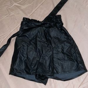 Pleather Skort